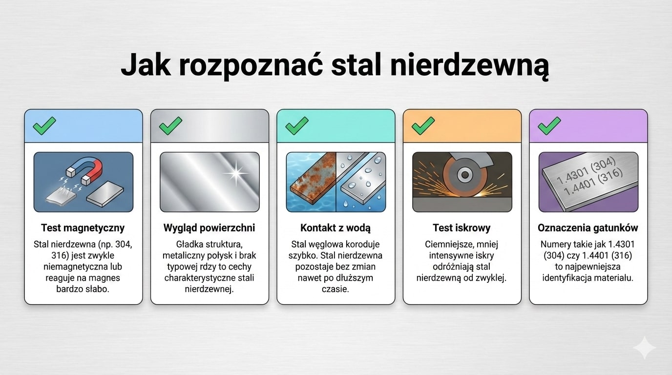 Jak rozpoznać stal nierdzewną?