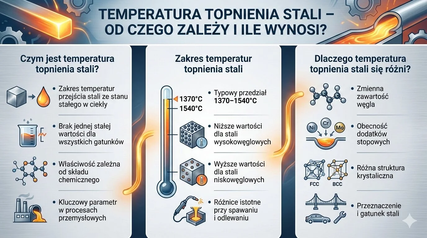 Temperatura topnienia stali - od czego zależy i ile wynosi?