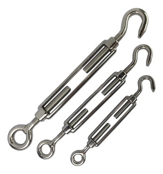 Open-bottle rigging screws, eye/hook, stainless steel 316 | A4
