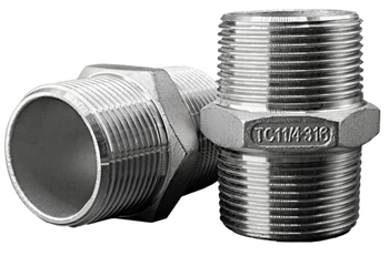 Threaded fitting with hex nut with BSPT thread, forged, size 1 1/4'' | DN32 stainless steel 316