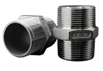 Threaded fitting with hex nut with BSPT thread, forged, size 1 1/2'' | DN40 stainless steel 316