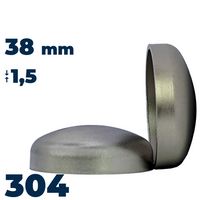 End cup 38x1,5 stainless 304L
