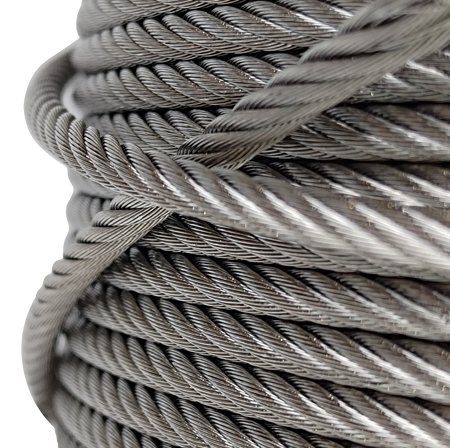 Wire rope 3mm, 7x19 wires, stainless steel AISI 316