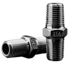 Threaded fitting with hex nut with BSPT thread, forged, size 1/4'' | DN8 stainless steel 316