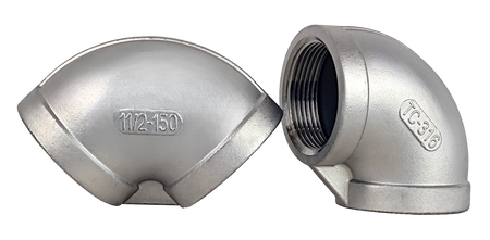 Threaded Elbow 1 1/2''| F/F | 90° | stainless steel 316