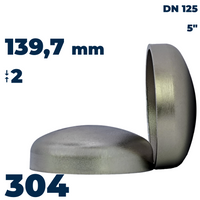 End cup 139,7x2 stainless 304L