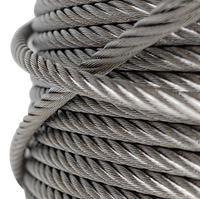 Wire rope 5mm, 7x19 wires, stainless steel AISI 316 | A4