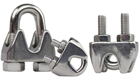 Wire rope clips 10mm, stainless steel 316 | A4