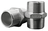 Threaded fitting with hex nut with BSPT thread, forged, size 1 1/4'' | DN32 stainless steel 316