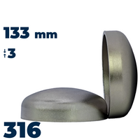 End cup 133x3 stainless 316L