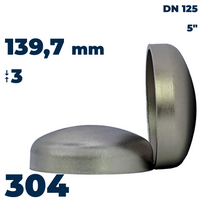 End cup 139,7x3 stainless 304L