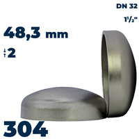 End cup 48,3x2 stainless 304L