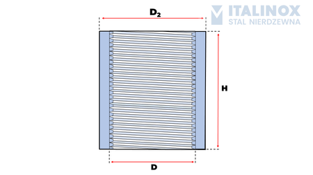 Mufa nierdzewna 2 1/2'' | DN 65 | 304