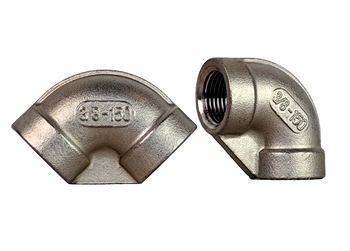 Kolanko 3/8'' | GW-GW | gwintowane 90°| nierdzewne 316