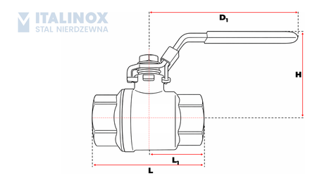 Zawór kulowy 2'' | 2-częsciowy | nierdzewny 316