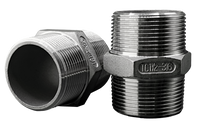 Nypel 1 1/2'' dwustronny z nakrętką sześciokątną | nierdzewny 316