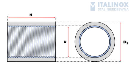 Coupling 1'' | DN 25 | stainless 304 | G