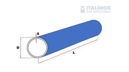 Round pipe 42,4x2 stainless 304L
