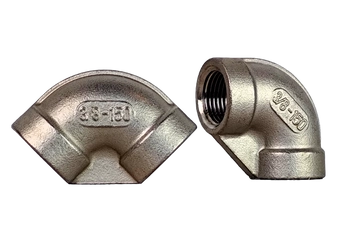 Kolanko 3/8'' | GW-GW | gwintowane 90°| nierdzewne 316